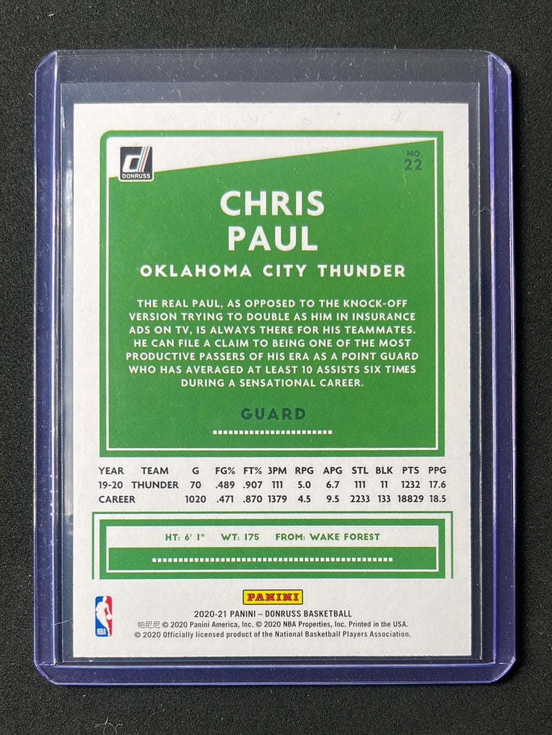 2020-21 Panini Donruss Chris Paul Press Proof Purple 136/199