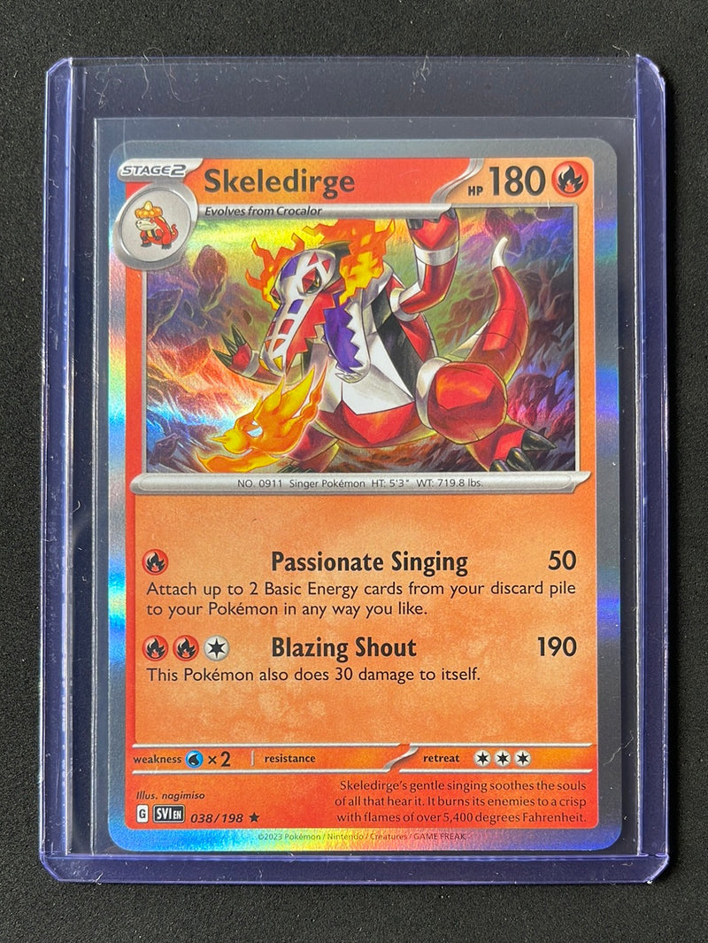 Pokemon TCG Scarlet & Violet Skeledirge Holo 38/198