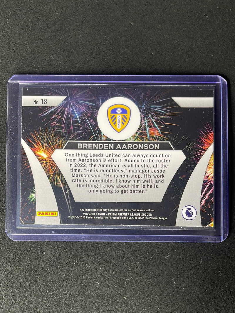 2022-23 Prizm Premier League Brenden Aaronson Fireworks