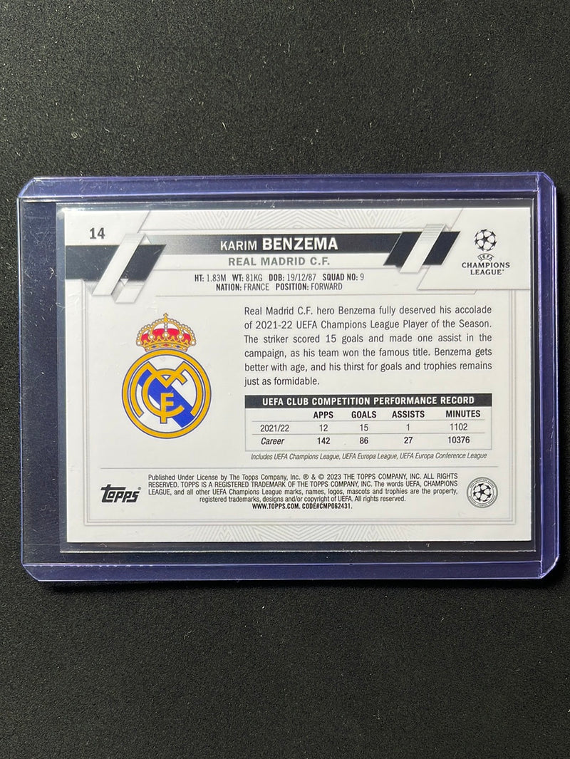 2022-23 Topps UEFA Club Competitions Karim Benzema Starball Foil