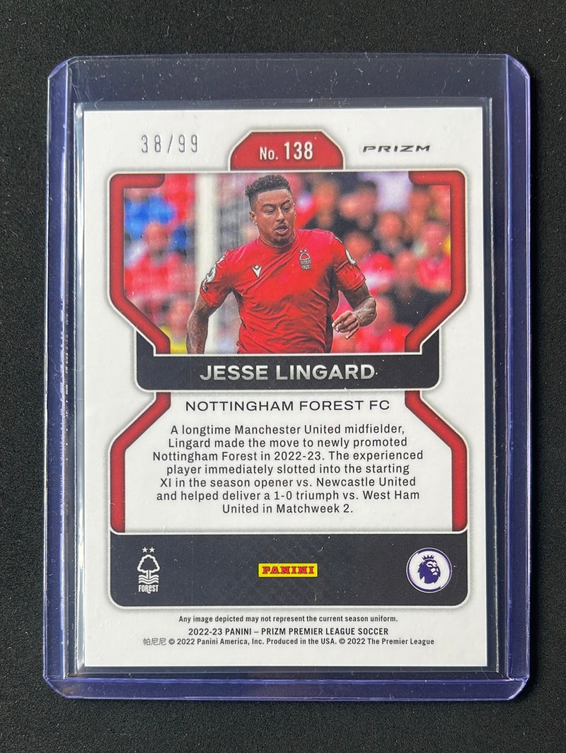 2022-23 Prizm Premier League Jesse Lingard Pink Breakaway Prizm 38/99