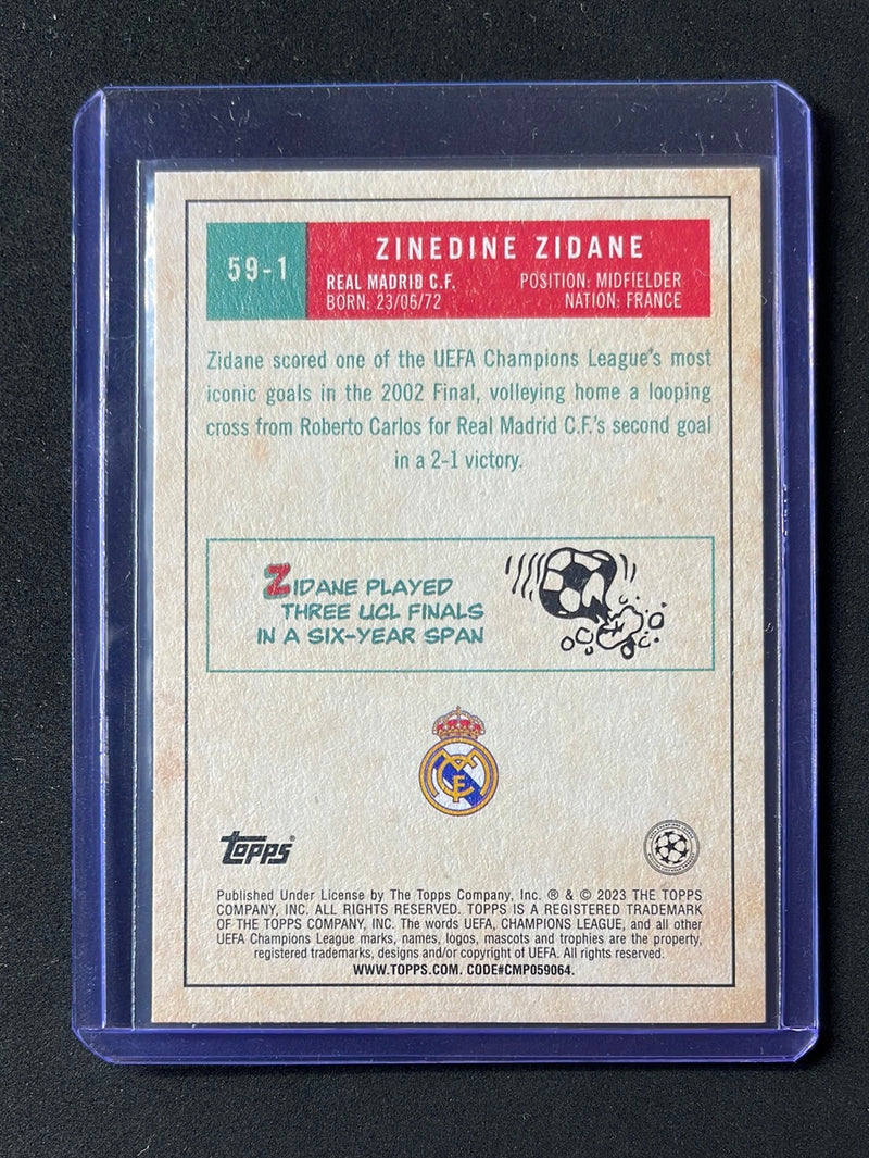 2022-23 Topps UEFA Club Competitions Zinedine Zidane 1959 Topps Set