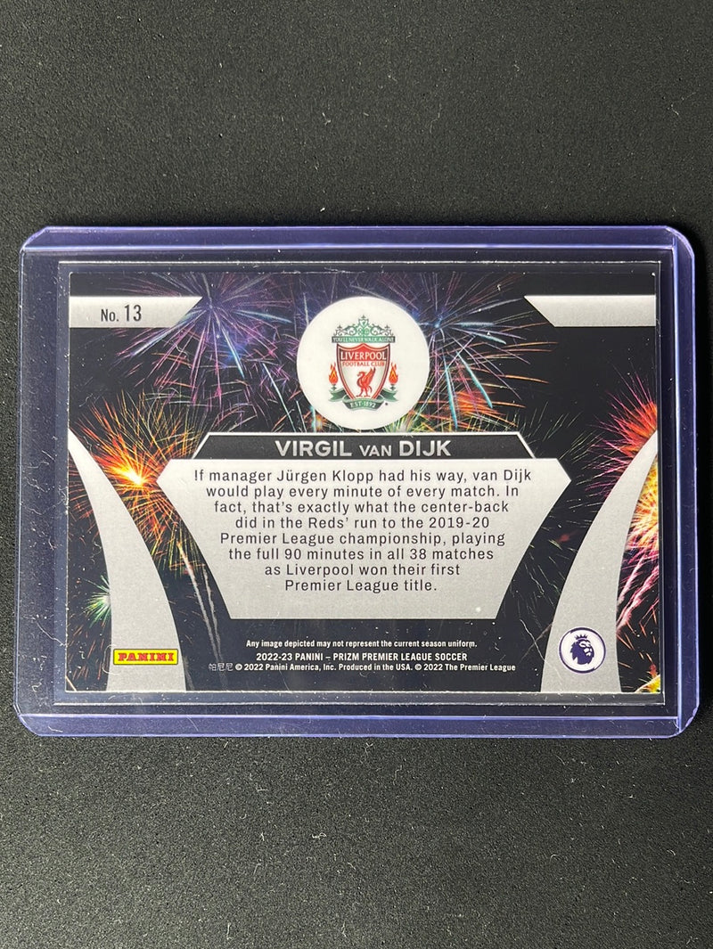 2022-23 Prizm Premier League Virgil Van Dijk Fireworks