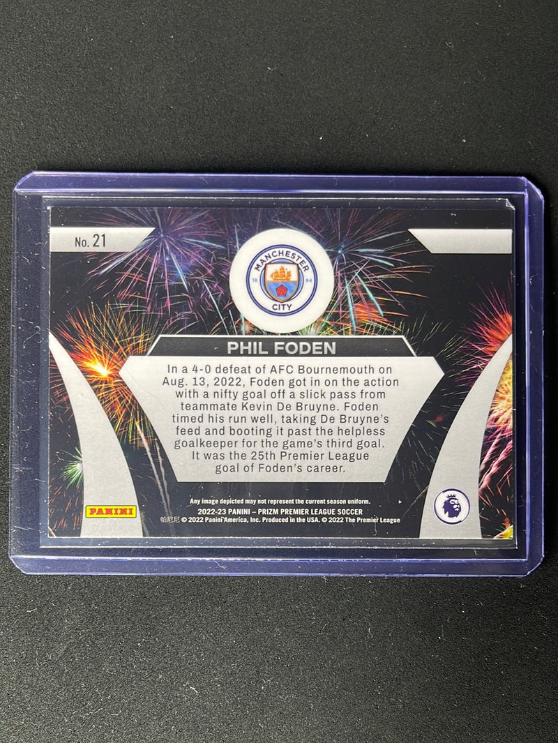 2022-23 Prizm Premier League Phil Foden Fireworks