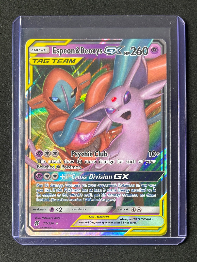 Pokemon TCG Unified Minds Espeon & Deoxys GX 72/236