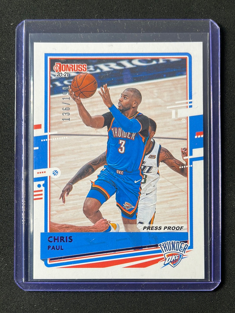 2020-21 Panini Donruss Chris Paul Press Proof Purple 136/199