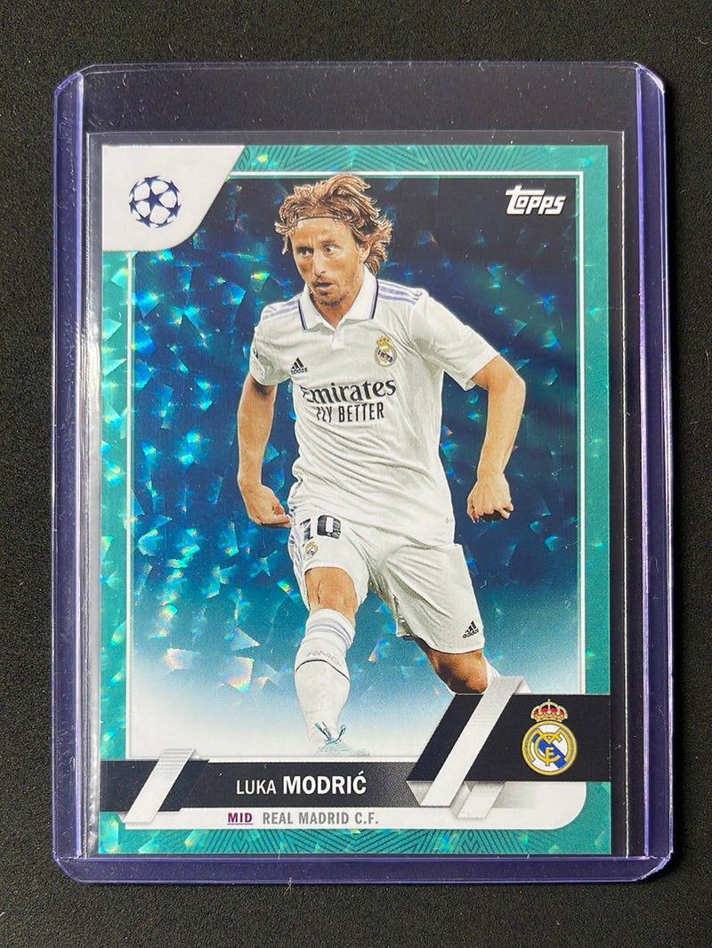 2022-23 Topps UEFA Club Competitions Luka Modric Icy Aqua Foil 218/399