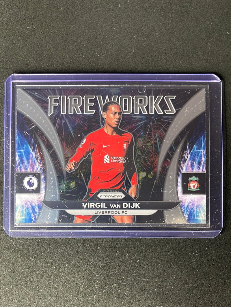 2022-23 Prizm Premier League Virgil Van Dijk Fireworks