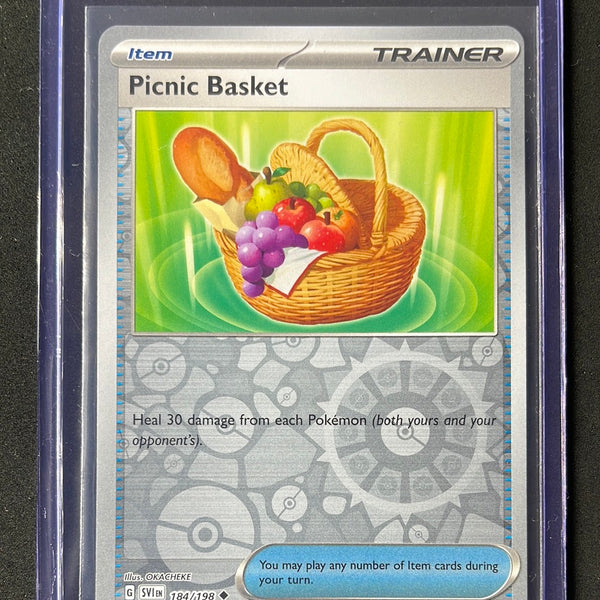picnic basket pokemon card Pokemon TCG Scarlet & Violet Picnic Basket Trainer Reverse Holo 184/19
