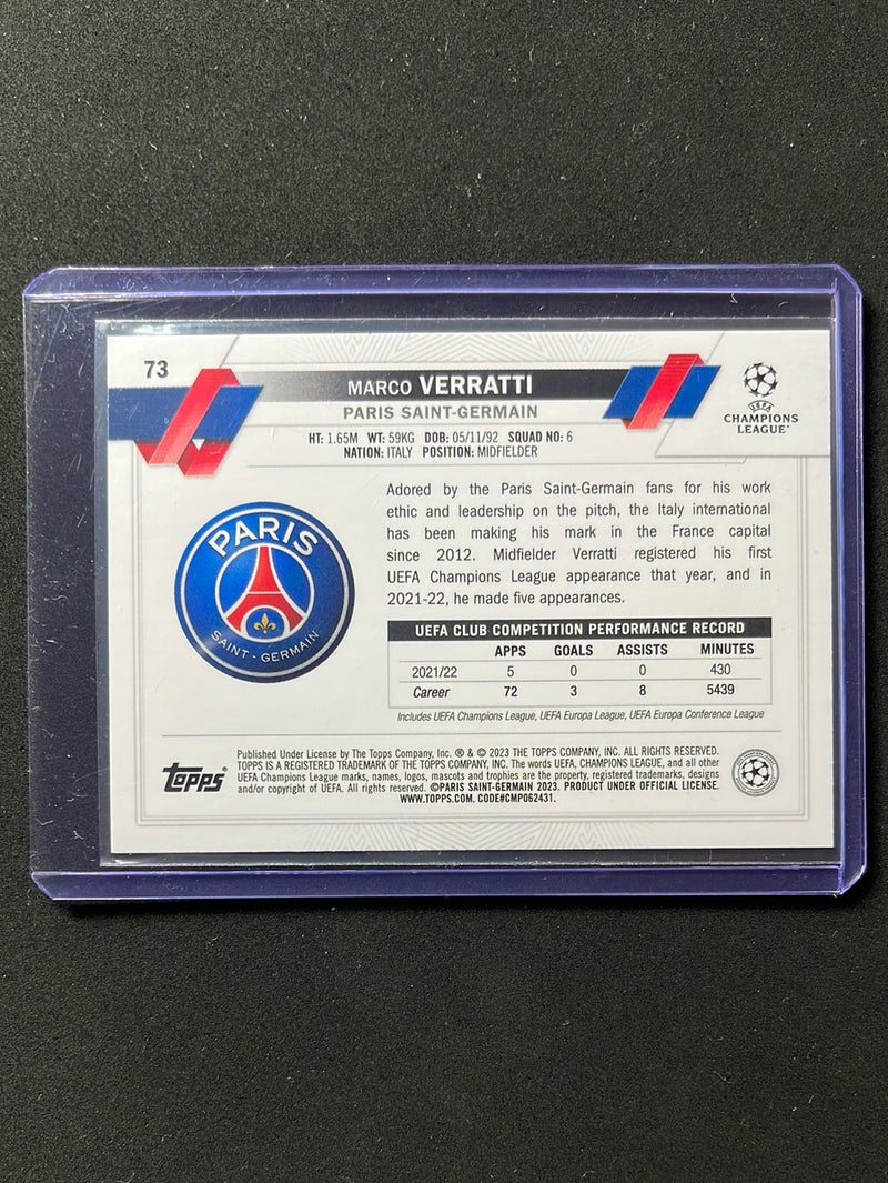 2022-23 Topps UEFA Club Competitions Marco Verratti Starball Foil