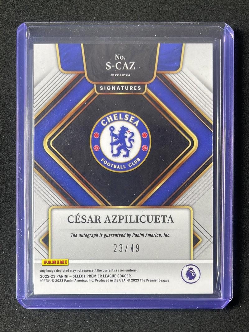 2022-23 Select Premier League Cesar Azpilicueta Select Signatures Purple 23/49