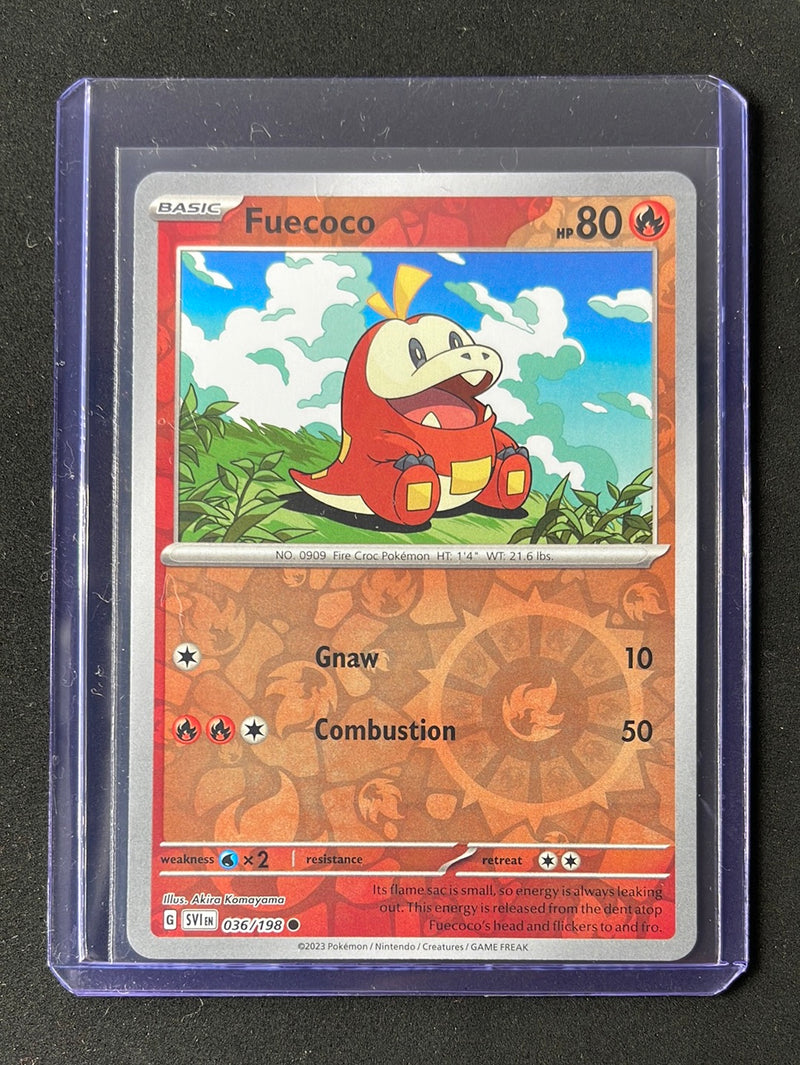 Pokemon TCG Scarlet & Violet Fuecoco Reverse Holo 36/198