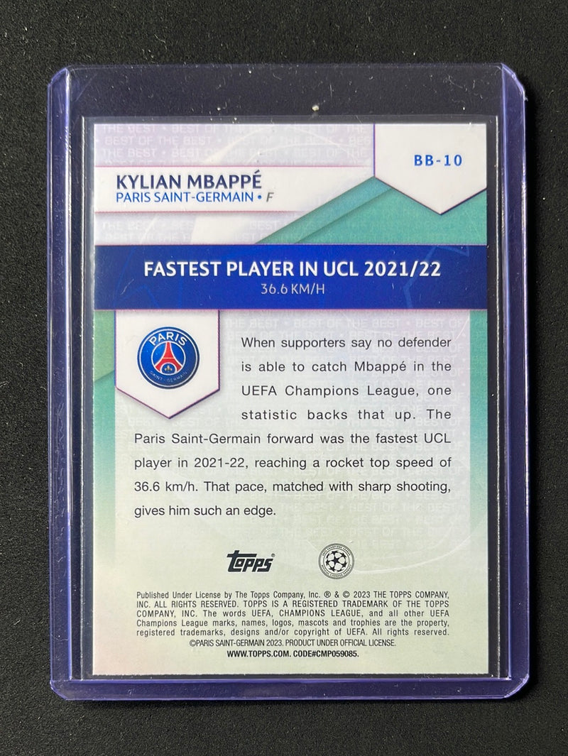2022-23 Topps UEFA Club Competitions Kylian Mbappe Best Of The Best