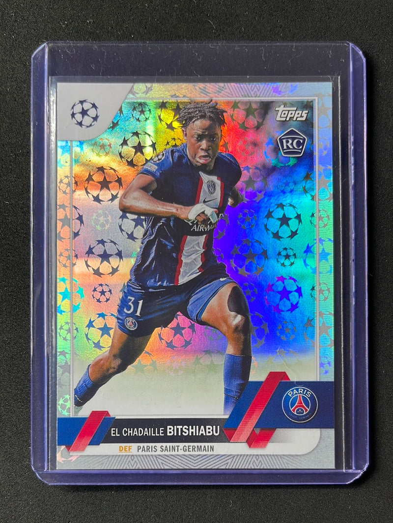 2022-23 Topps UEFA Club Competitions El Chadaille Bitshiabu Starball Foil