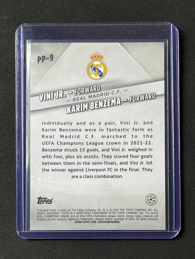 2022-23 Topps UEFA Club Competitions Premium Partnerships Vinicius/Benzema