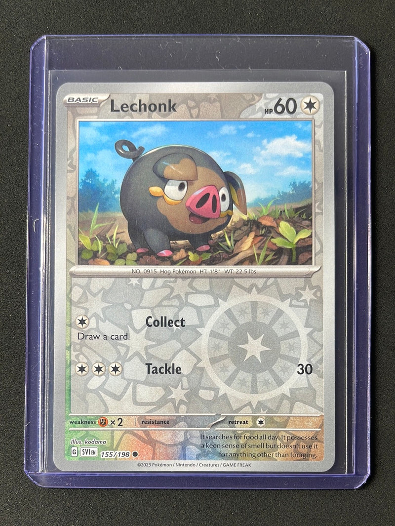 Pokemon TCG Scarlet & Violet Lechonk Reverse Holo 155/198