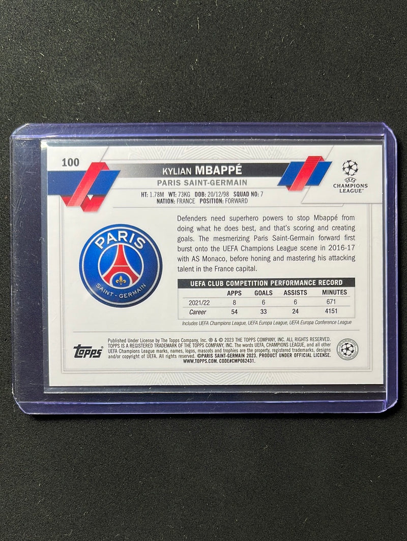 2022-23 Topps UEFA Club Competitions Kylian Mbappe Starball Foil