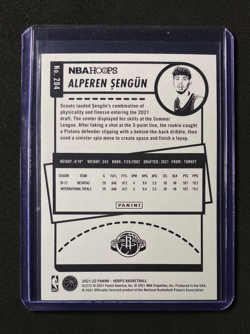 2021-22 Panini NBA Hoops Alperen Sengun Purple