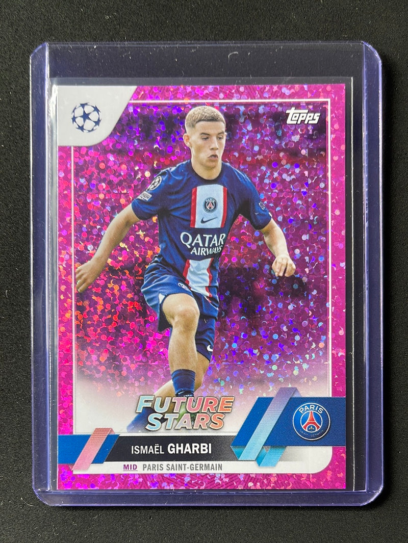 2022-23 Topps UEFA Club Competitions Ismael Gharbi Pink Sparkle