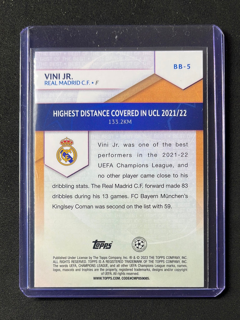 2022-23 Topps UEFA Club Competitions Vinicius Jr Best Of The Best