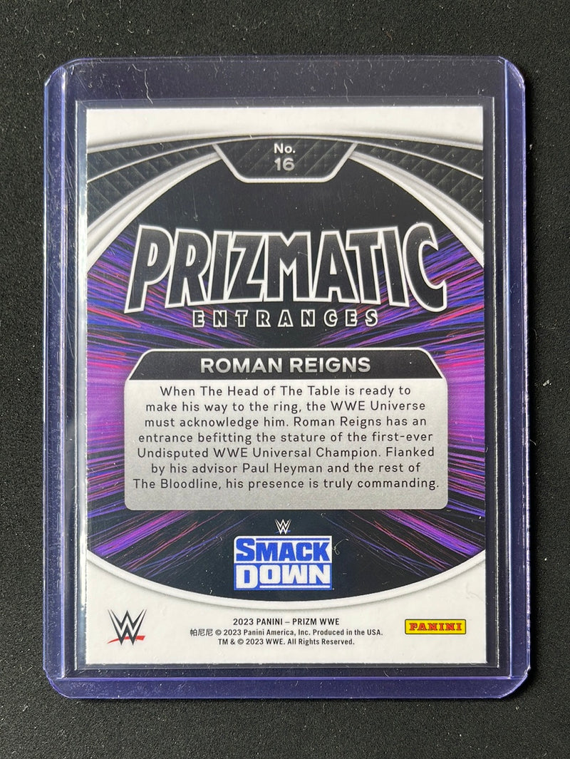 2023 Prizm WWE Roman Reigns Prizmatic Entrances