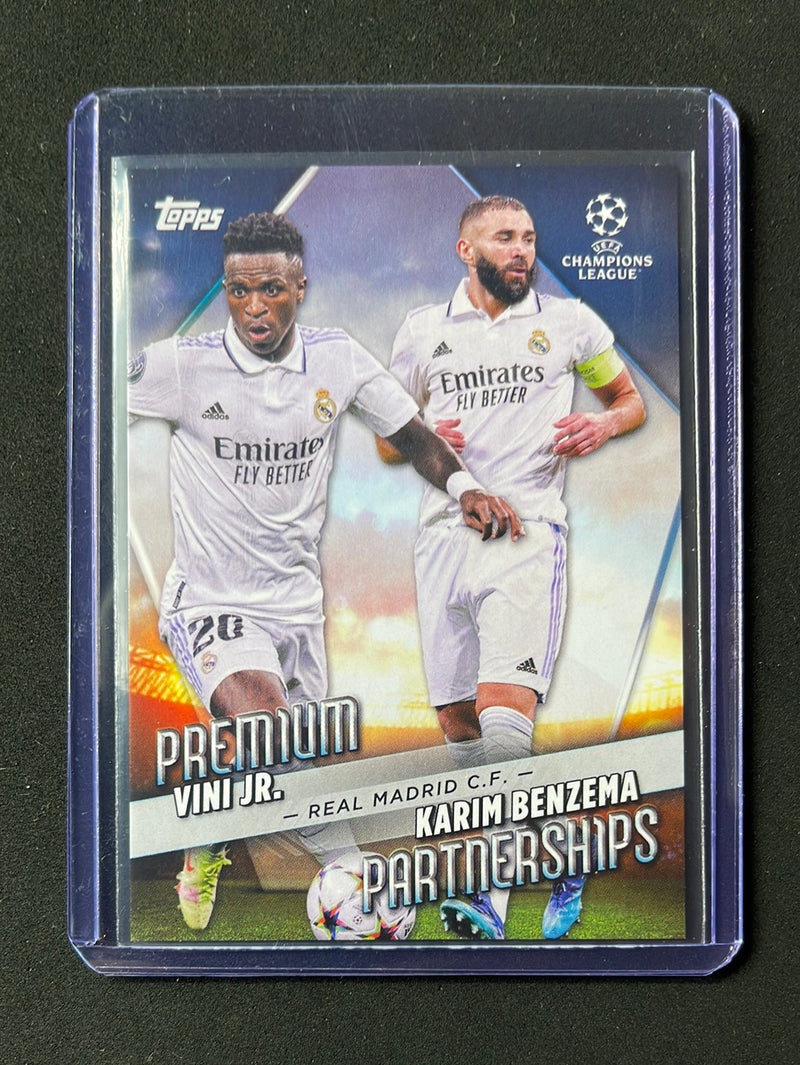 2022-23 Topps UEFA Club Competitions Premium Partnerships Vinicius/Benzema