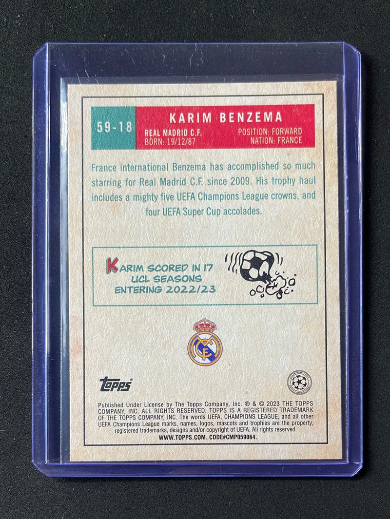 2022-23 Topps UEFA Club Competitions Karim Benzema 1959 Topps Set