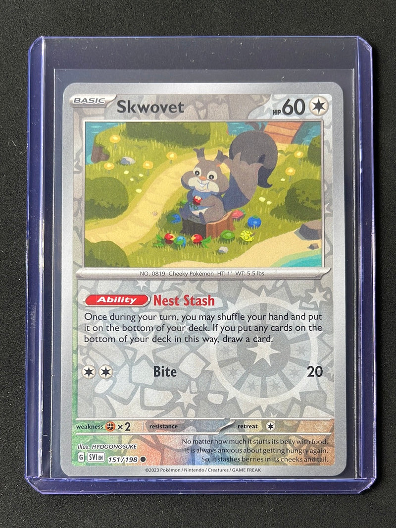 Pokemon TCG Scarlet & Violet Skwovet Reverse Holo 151/198