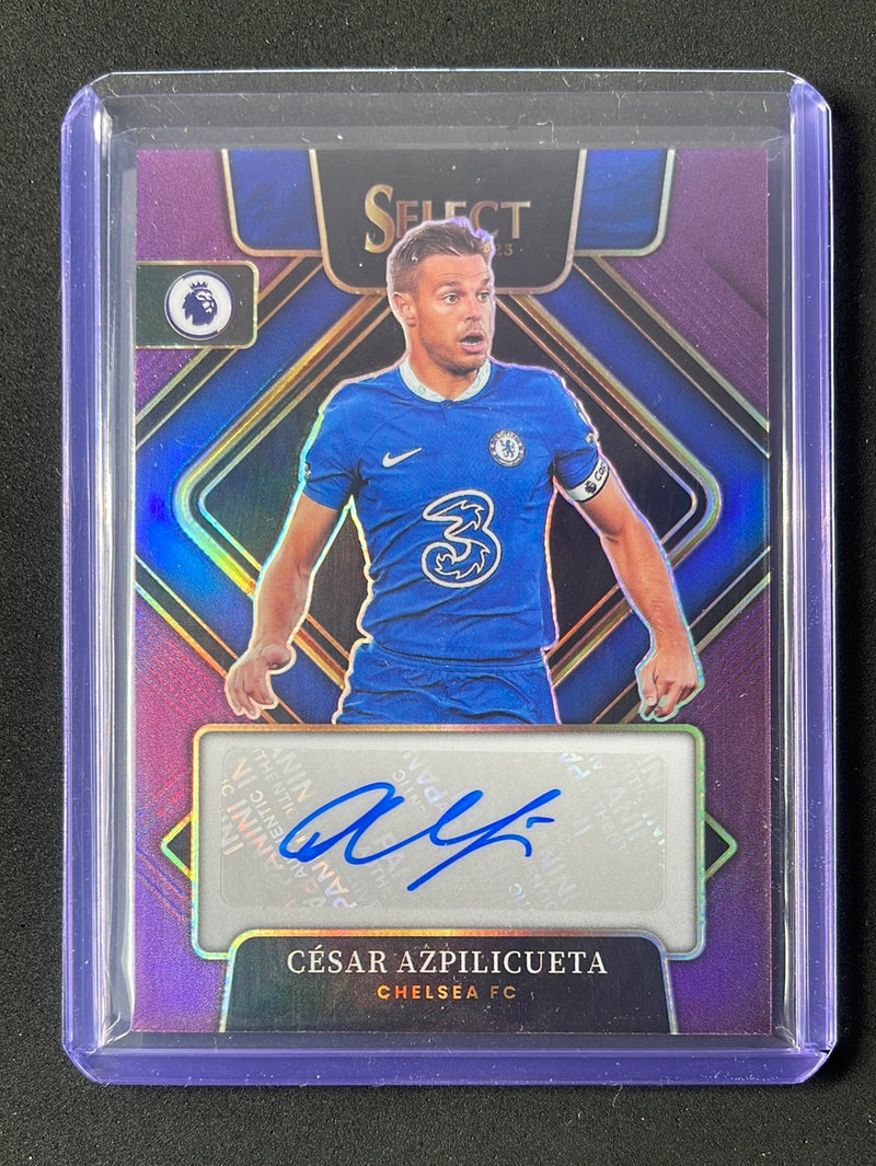 2022-23 Select Premier League Cesar Azpilicueta Select Signatures Purple 23/49