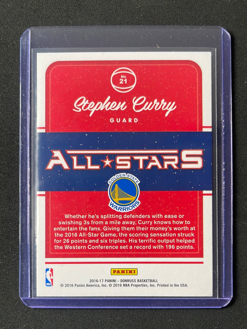 2016-17 Panini Donruss Stephen Curry All Stars