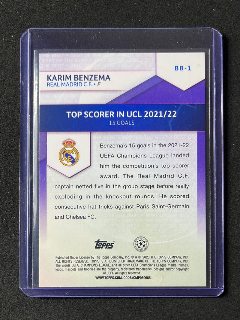 2022-23 Topps UEFA Club Competitions Karim Benzema Best Of The Best