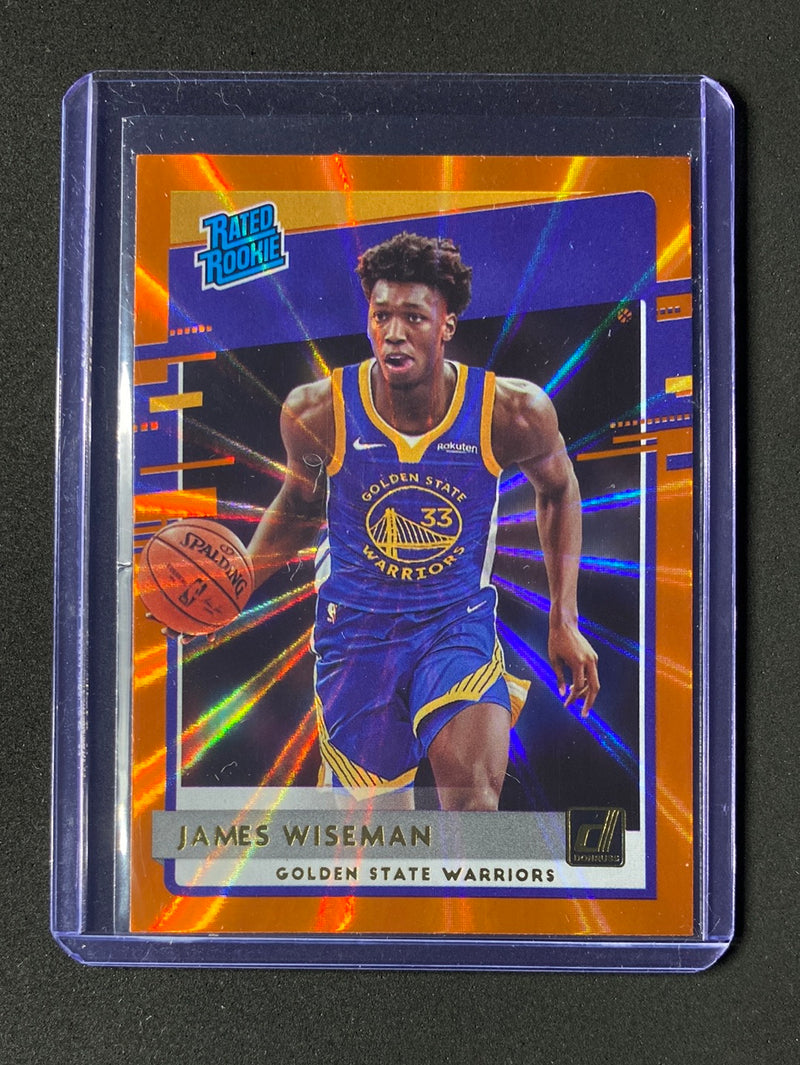 2020-21 Panini Donruss James Wiseman Orange Laser