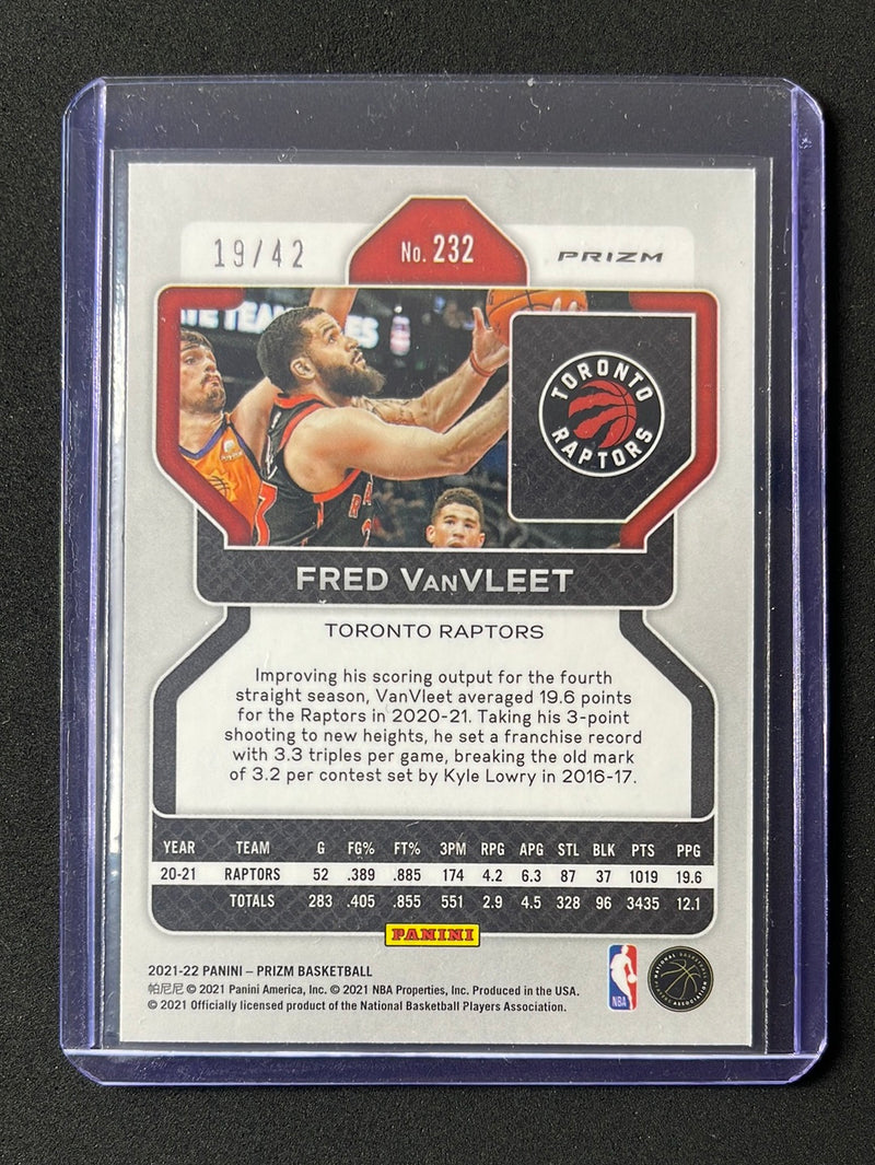 2021-22 Prizm NBA Fred Vanvleet Pink Pulsar 19/42