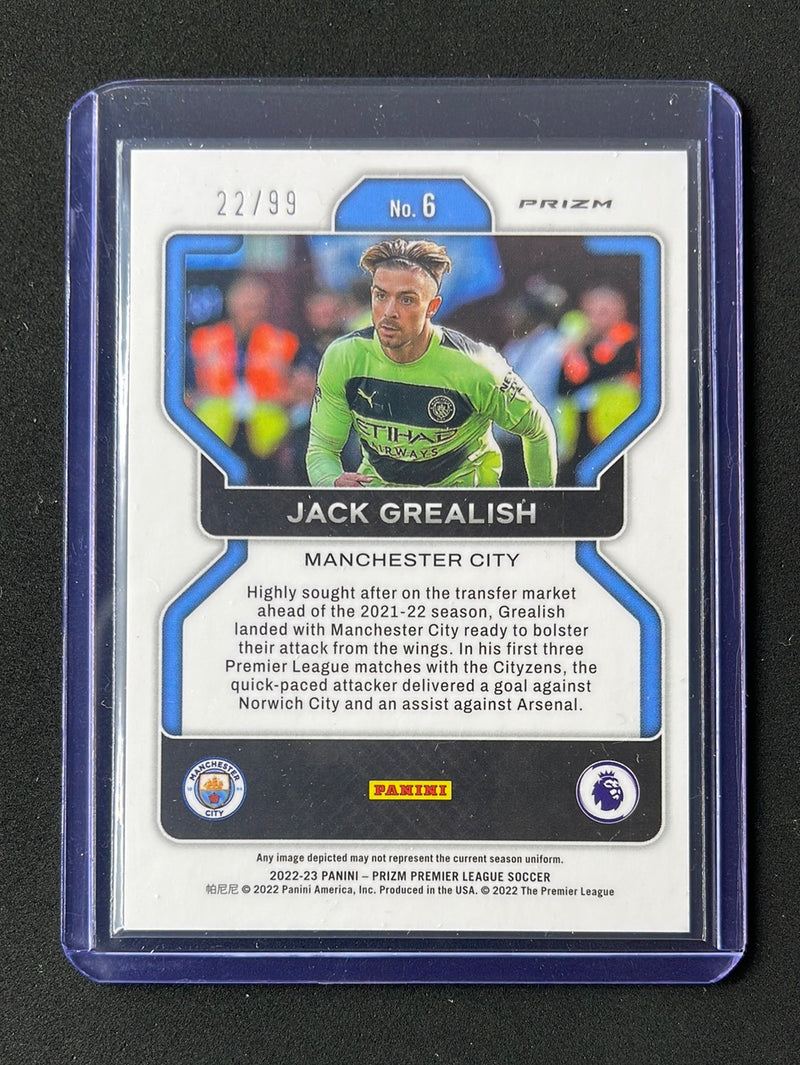 2022-23 Prizm Premier League Jack Grealish Pink Breakaway Prizm 22/99