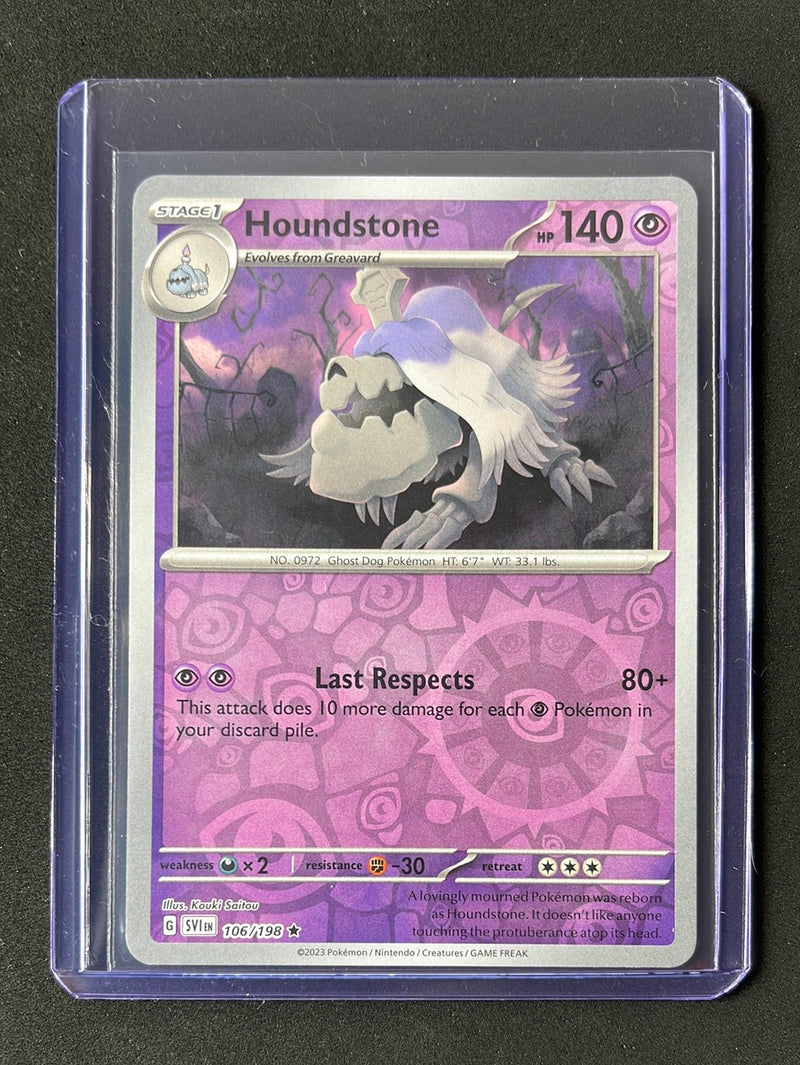 Pokemon TCG Scarlet & Violet Houndstone Reverse Holo 106/198