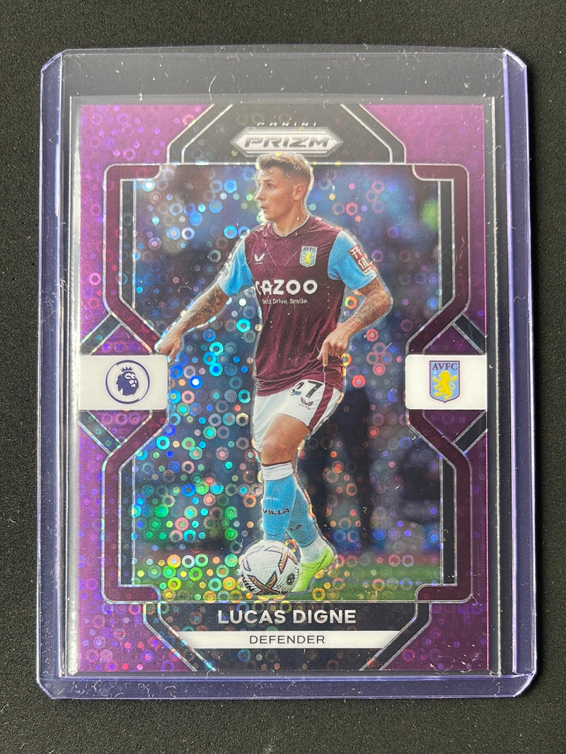 2022-23 Prizm Premier League Lucas Digne Purple Breakaway Prizm 13/25