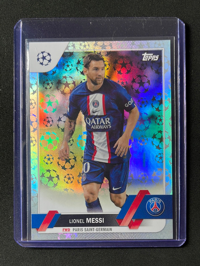 2022-23 Topps UEFA Club Competitions Lionel Messi Starball Foil