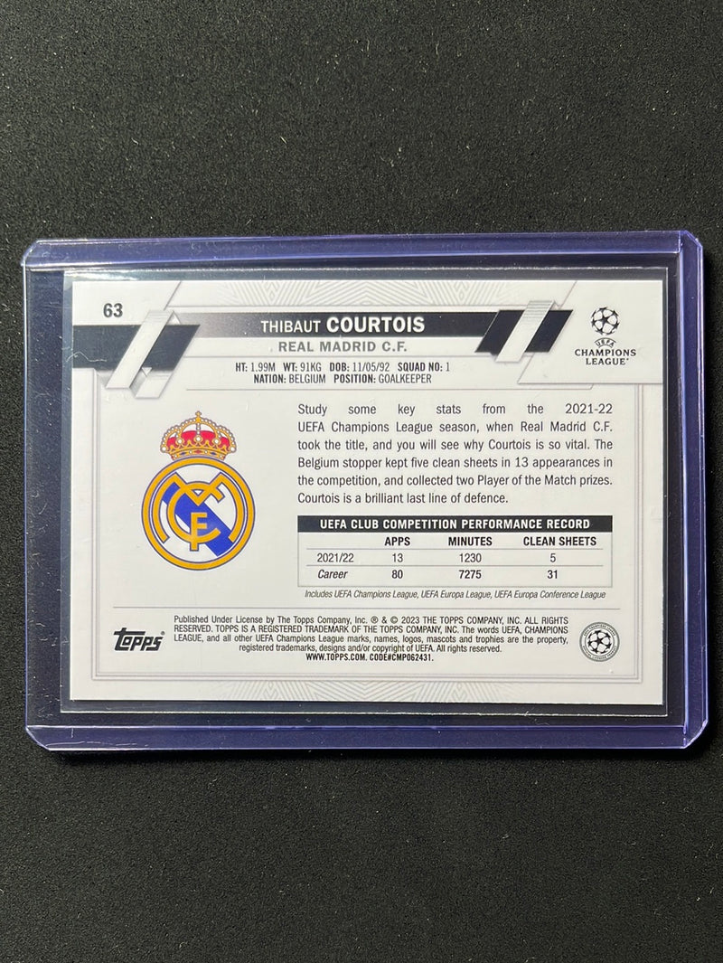 2022-23 Topps UEFA Club Competitions Thibaut Courtois Starball Foil