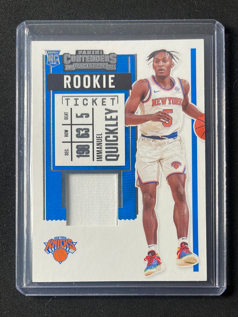 2020-21 Panini Contenders Immanuel Quickley Rookie Ticket Patch