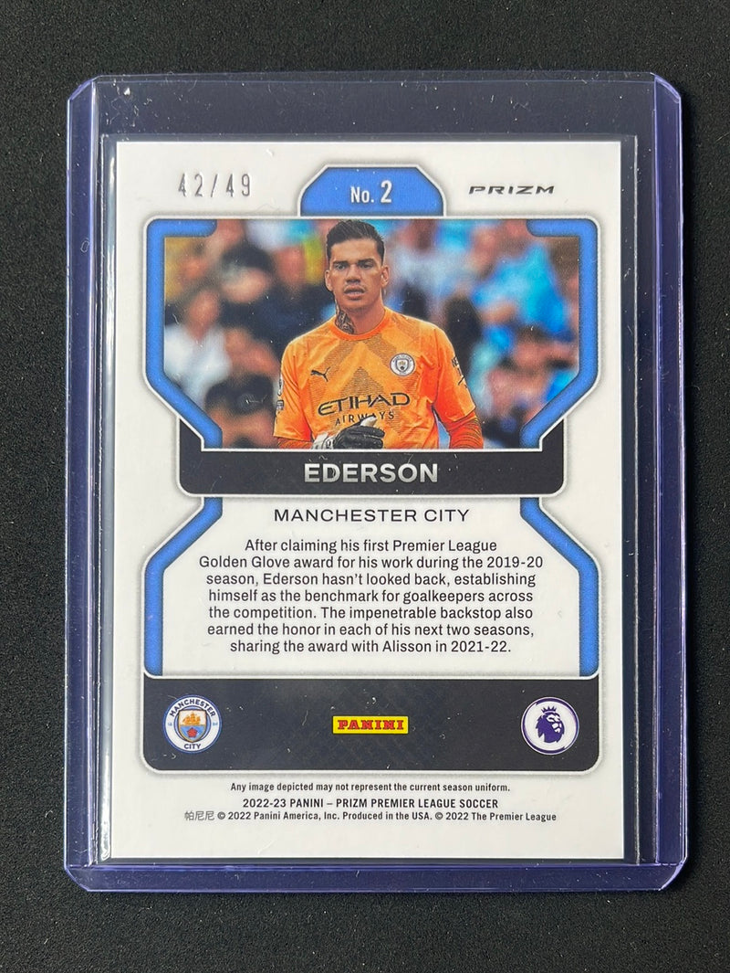 2022-23 Prizm Premier League Ederson Red Breakaway Prizm 42/49