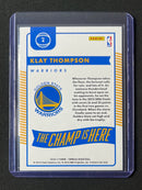 2016-17 Panini Donruss Klay Thompson The Champ Is Here