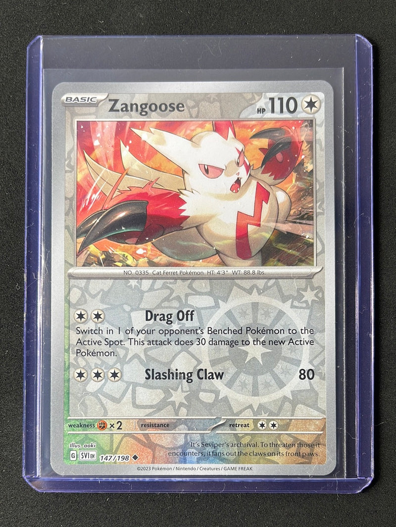 Pokemon TCG Scarlet & Violet Zangoose Reverse Holo 147/198