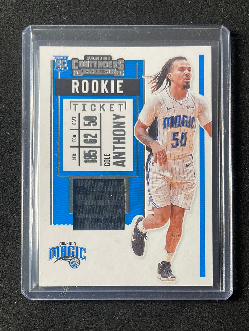 2020-21 Panini Contenders Cole Anthony Rookie Ticket Patch