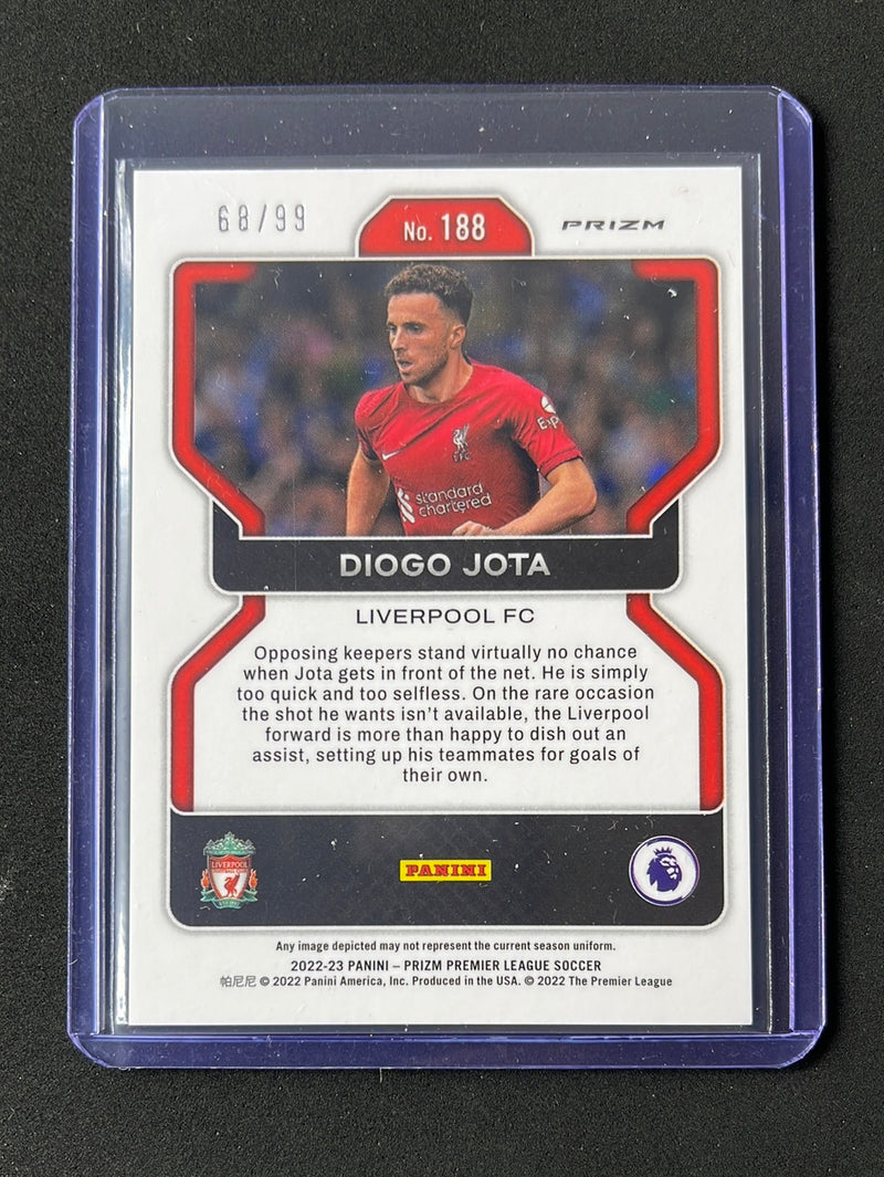 2022-23 Prizm Premier League Diogo Jota Pink Breakaway Prizm 68/99