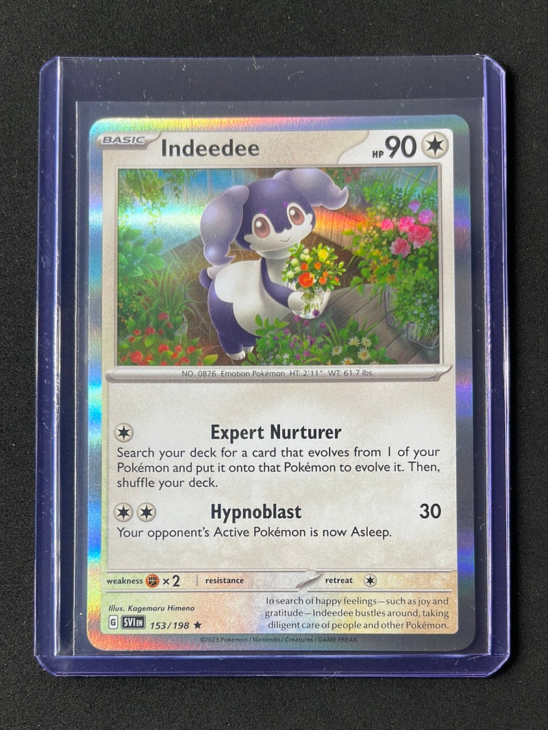 Pokemon TCG Scarlet & Violet Indeedee Holo 153/198