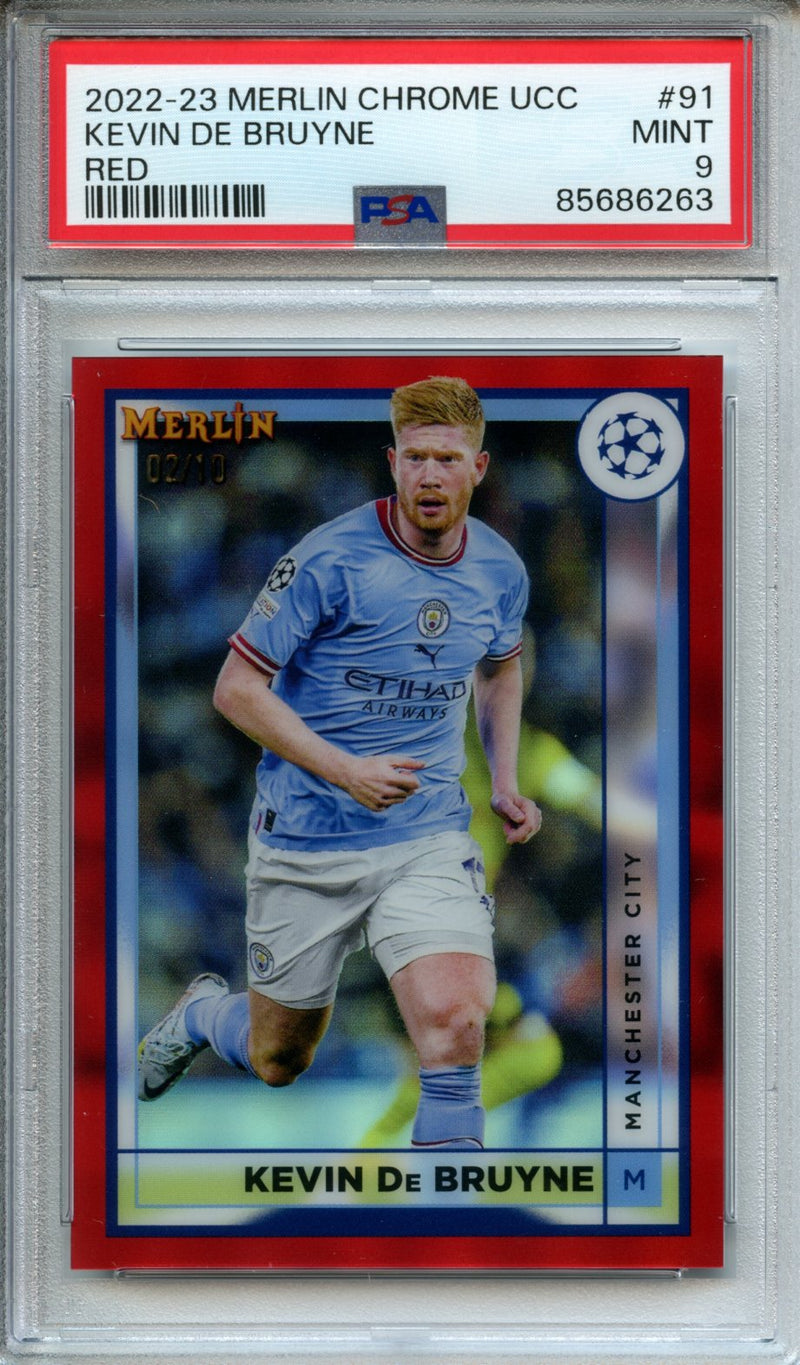 2022-23 Topps Merlin Chrome Club Competitions Kevin De Bruyne Red Refractor 2/10