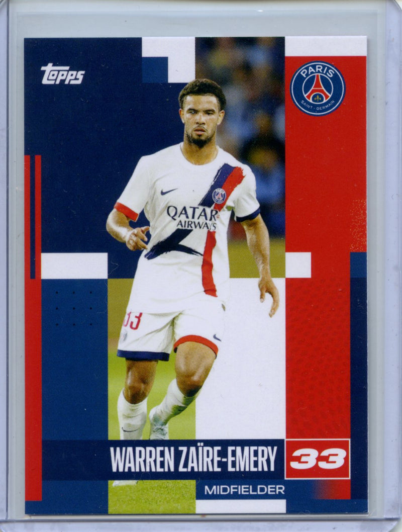 2024-25 Topps PSG Team Set Warren Zaire-Emery