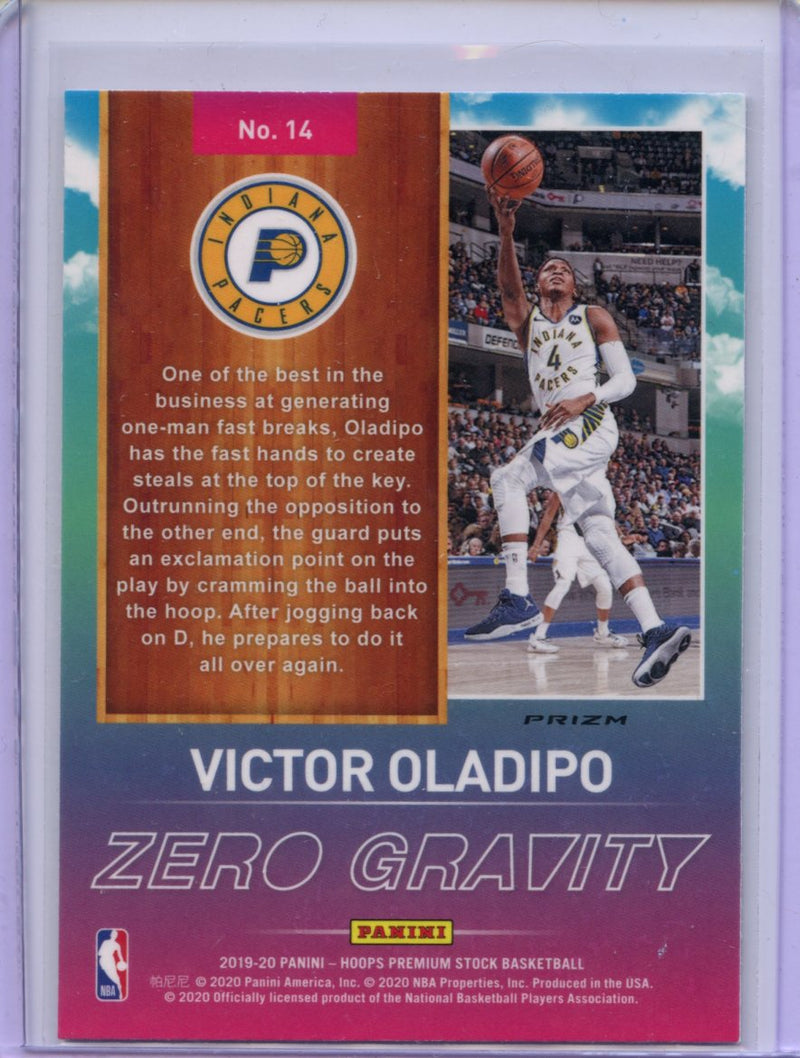 2019-20 Hoops Premium Victor Oladipo Zero Gravity Silver