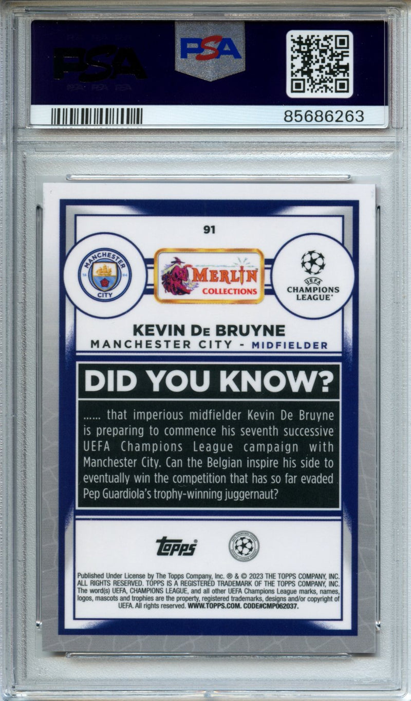 2022-23 Topps Merlin Chrome Club Competitions Kevin De Bruyne Red Refractor 2/10