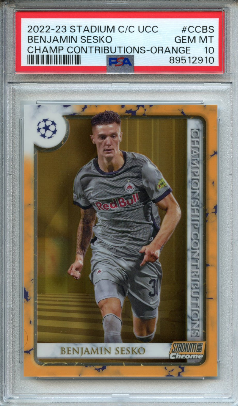 2022-23 Topps Stadium Club Competitions Benjamin Sesko Championship Contributions Orange 24/25